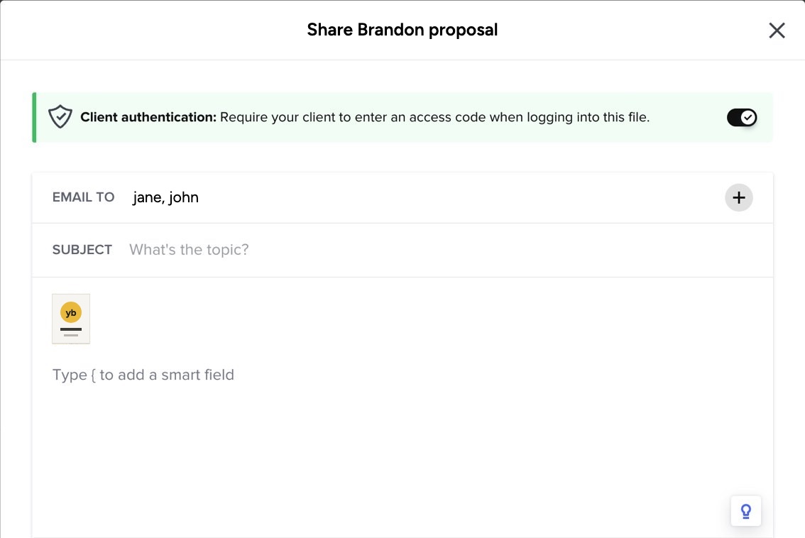 Before: the old share modal, a flat email-to list with no per-recipient visibility control